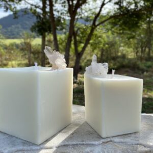 Dupla quadrada cristal Quartzo branco