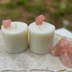 Dupla redonda Cristal Quartzo Rosa